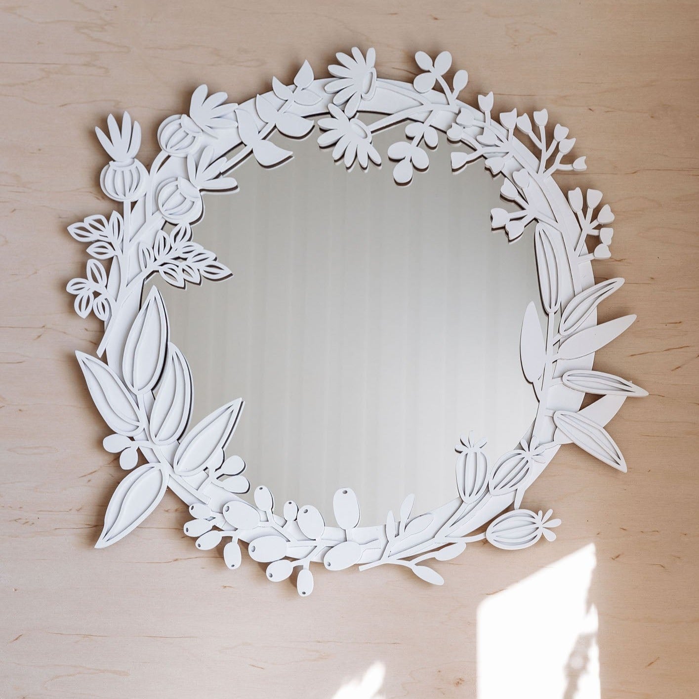 дзеркало з квітковим орнаментом, дзеркало в дитячу, бохо стиль, рустік стиль, boho, rustic, nursery, girl