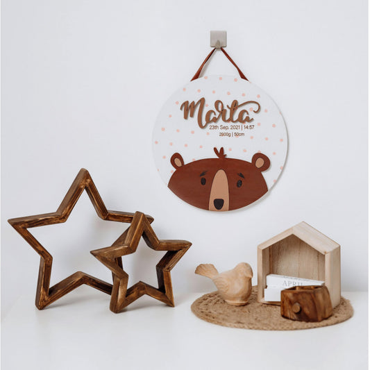 іменне панно
панно з іменем
дитяче панно
декор у дитячу кімнату
ведмедик декор