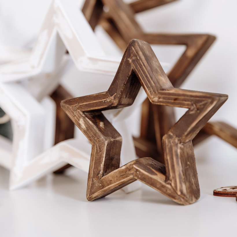 Набір декоративних зірок ручної роботи